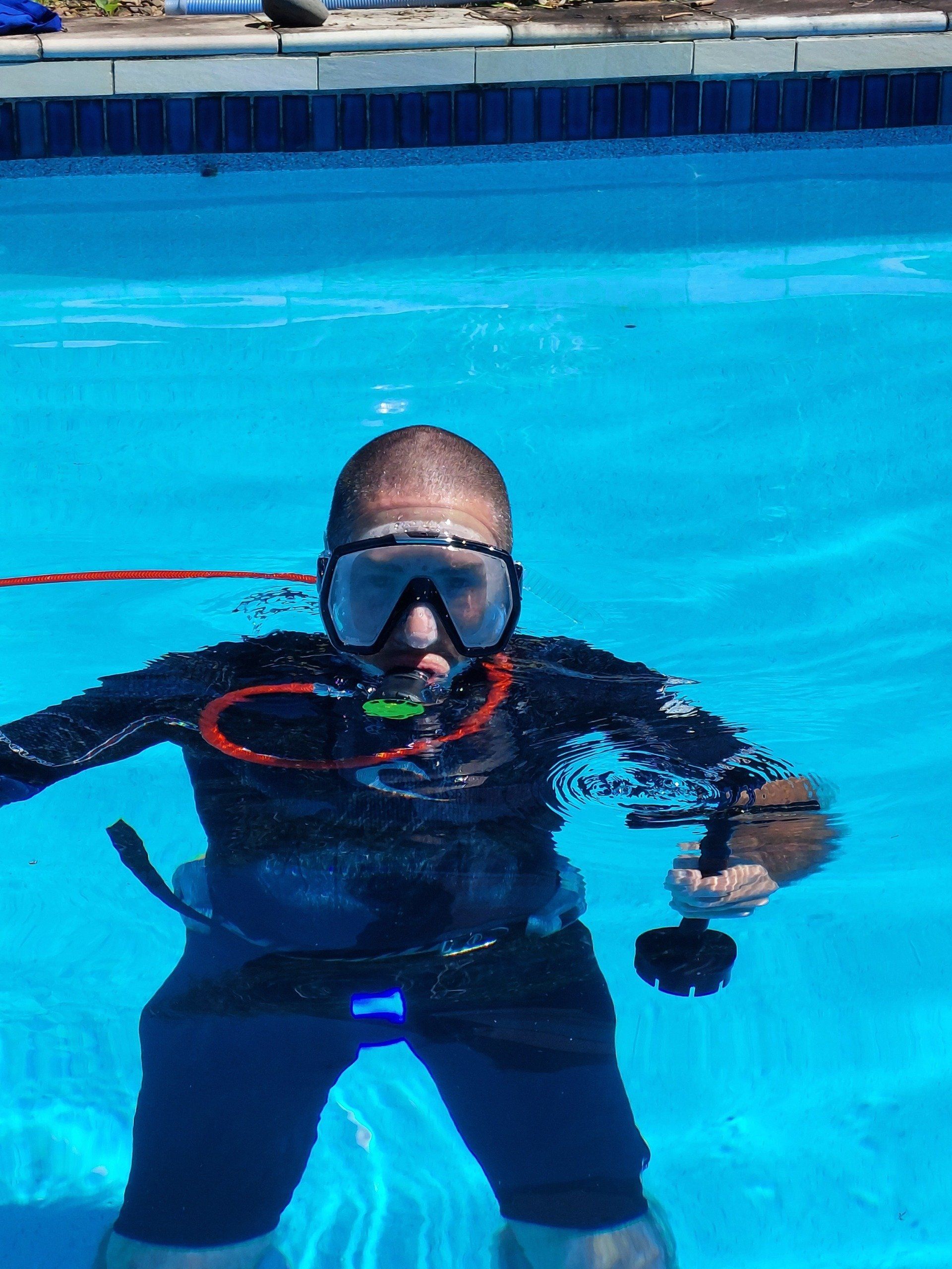 Round Shape Swimming Pool In A Yard — Leak Detection & Swimming Pool Repairs in Ballina, NSW