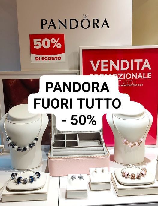 PANDORA FUORI TUTTO - 50% per eliminazione brand. Fino ad esaurimento scorte, solo presso il nostro negozio di Trieste in viale XX Settembre 16.