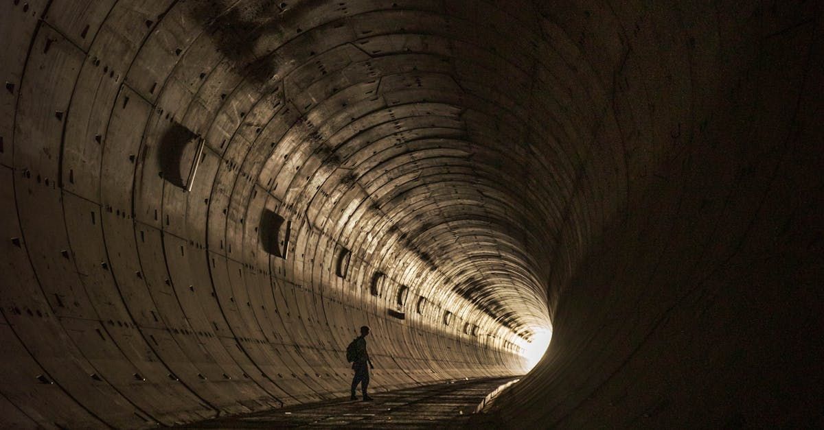 Person in tunnel at Nano Retreats