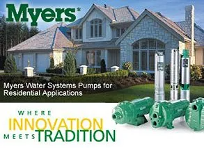 Myers water system pumps — Orient, Ohio — Bapst Water Well Drilling