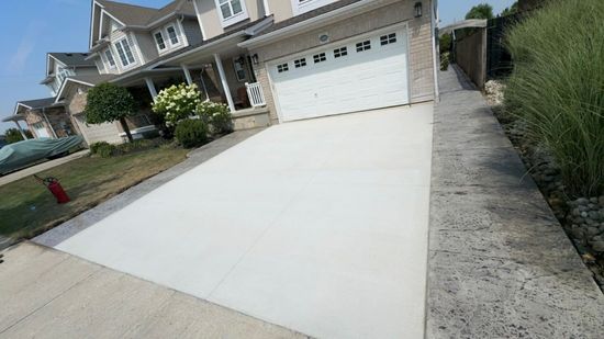 concrete path walk in the garden