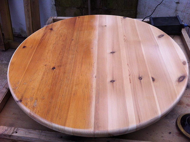 Stained material