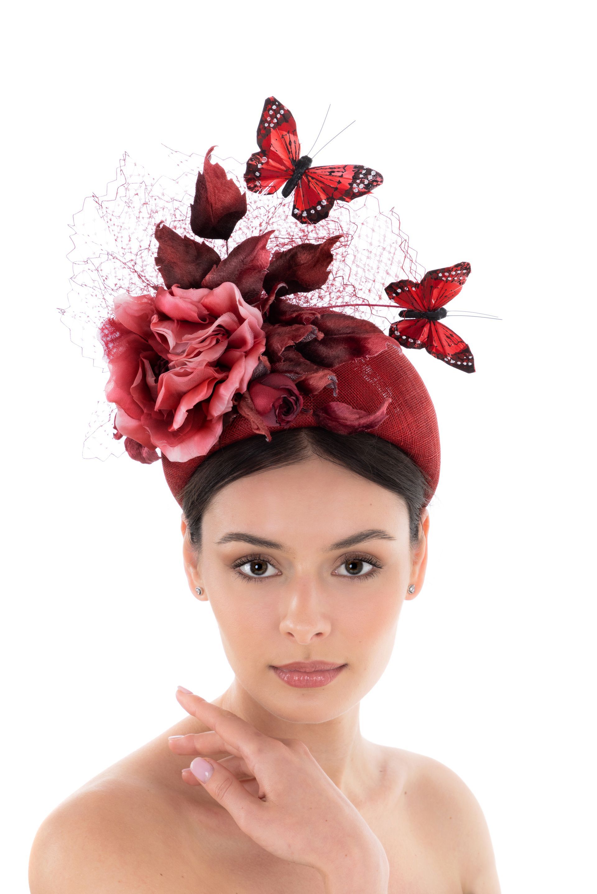 Royal Ascot Hat, Kentucky Derby outfits, wedding hats, red hats, large read hats