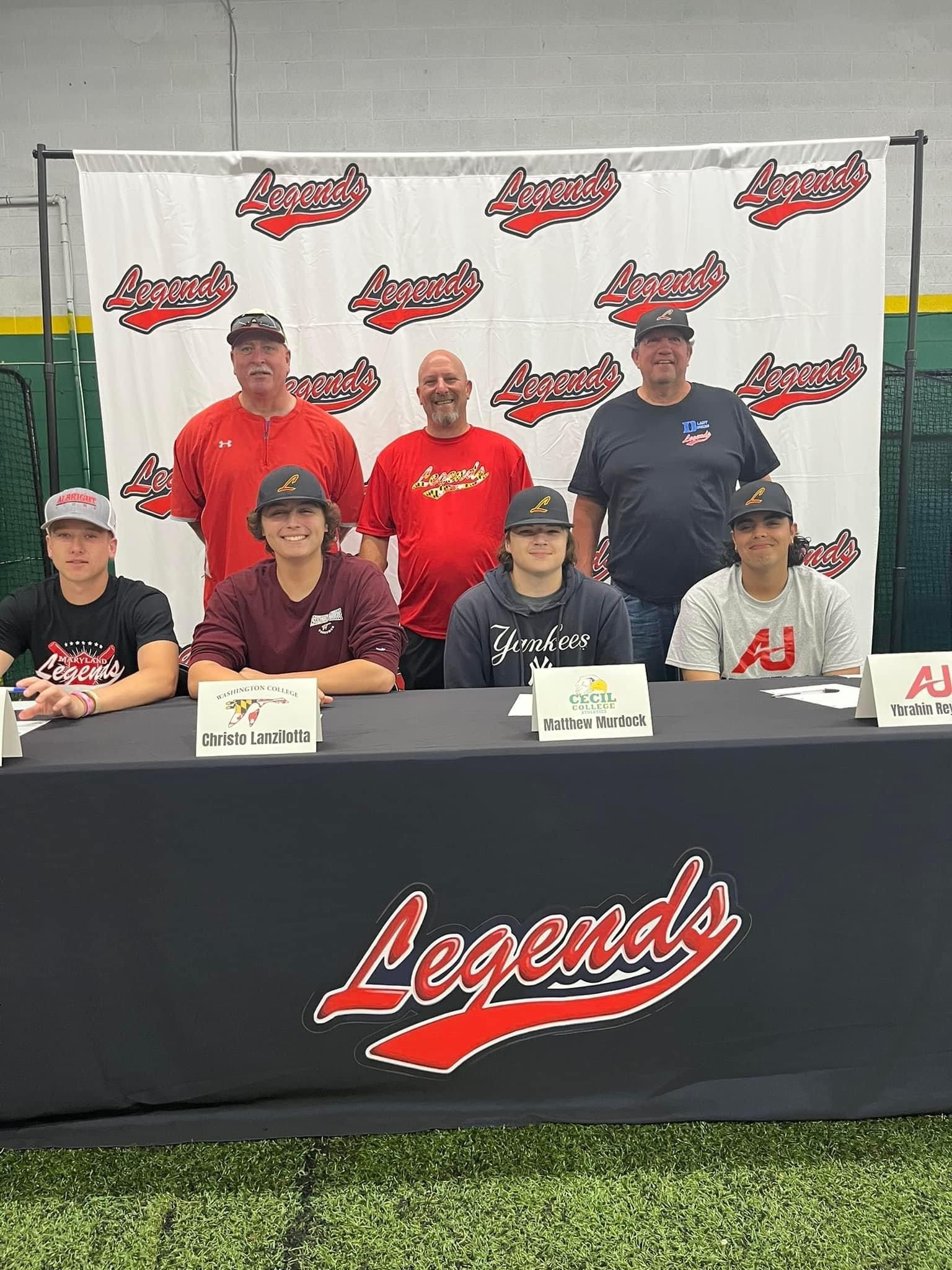 A group of men are sitting at a table — Elkton, MD — Maryland Legends Baseball