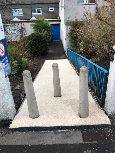 White pavement marking