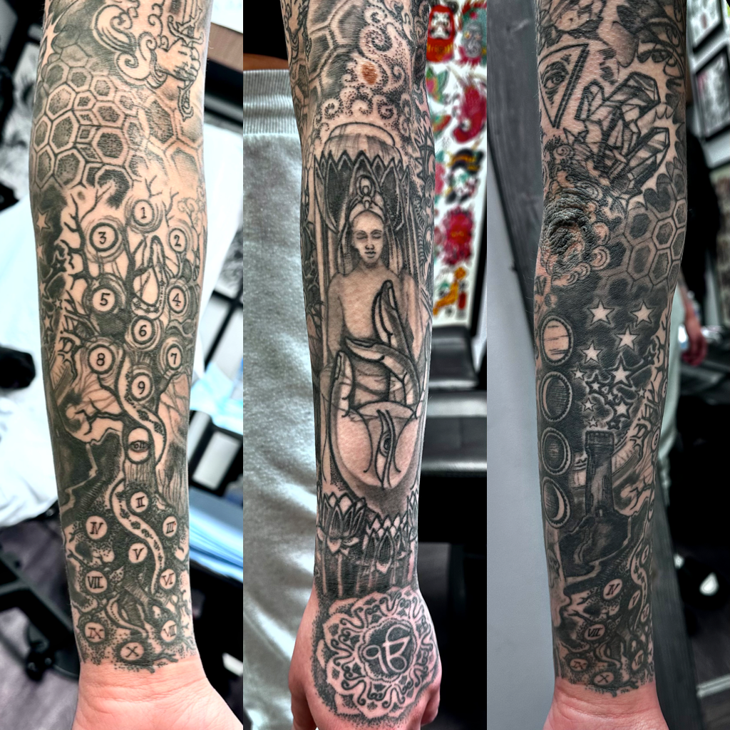 Arcane sleeve tattoo
