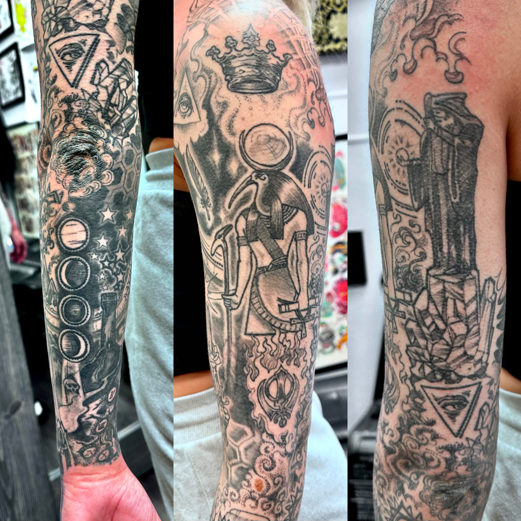 Arcane sleeve tattoo