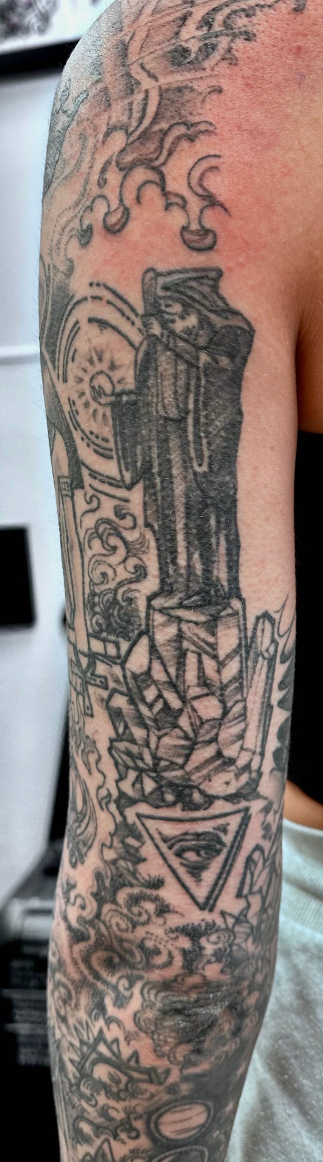 Arcane sleeve tattoo