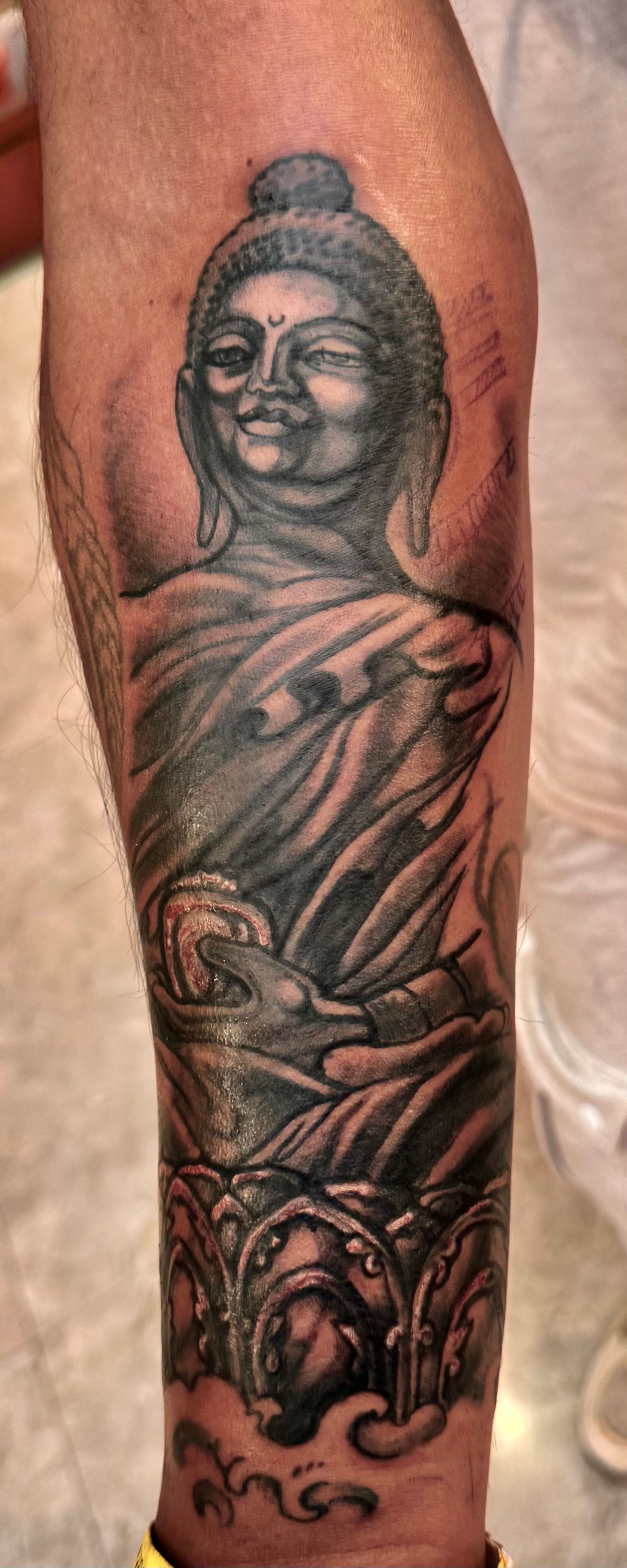 Buddha in Nepal tattoo 