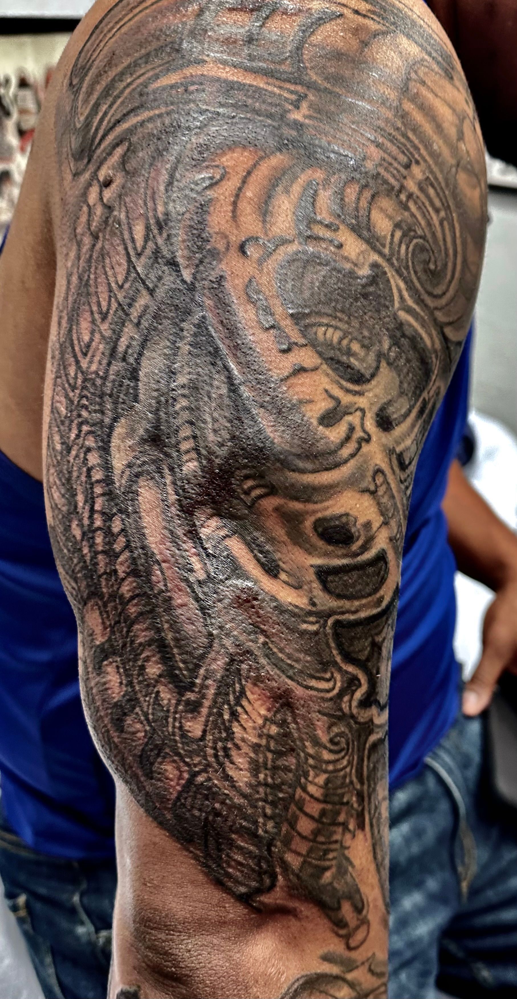 Large biomechanical tattoo
