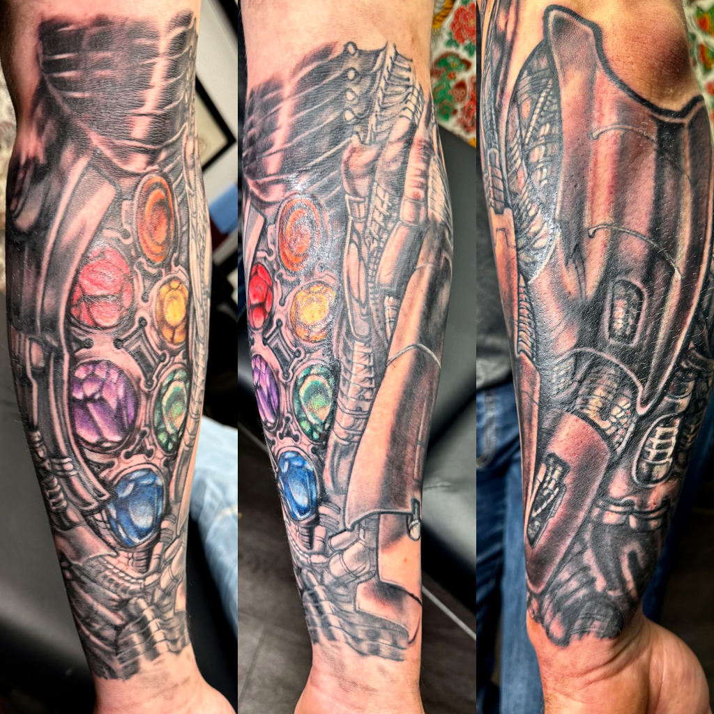 Bio Infinity Stones Tattoo Close Up