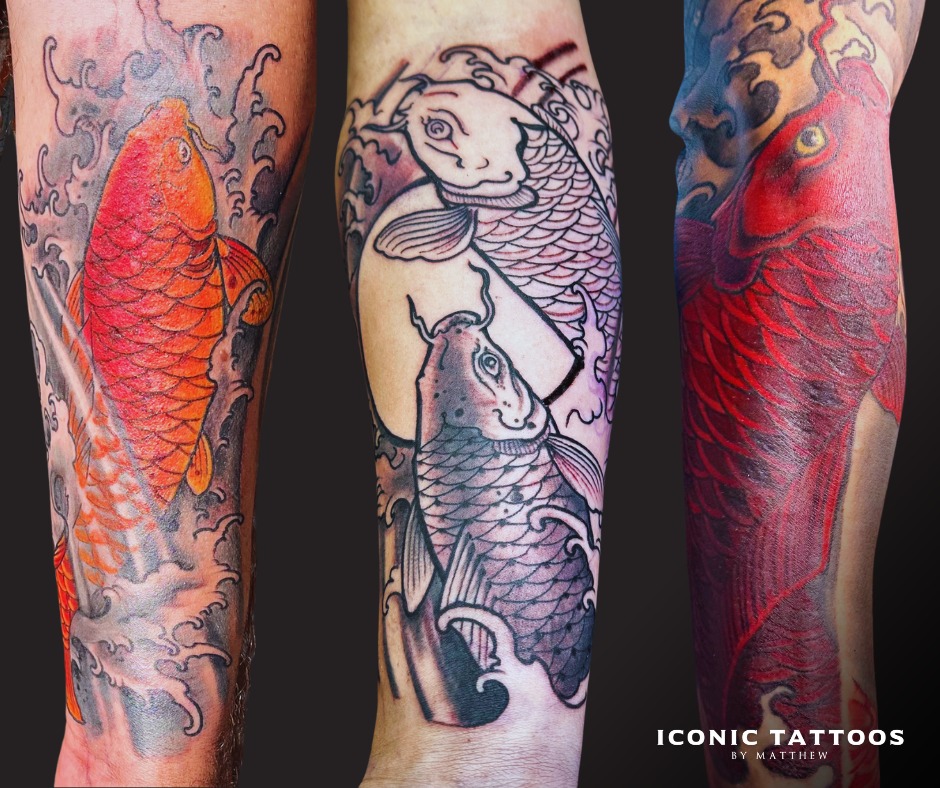 Sample of Koi fish tattoos