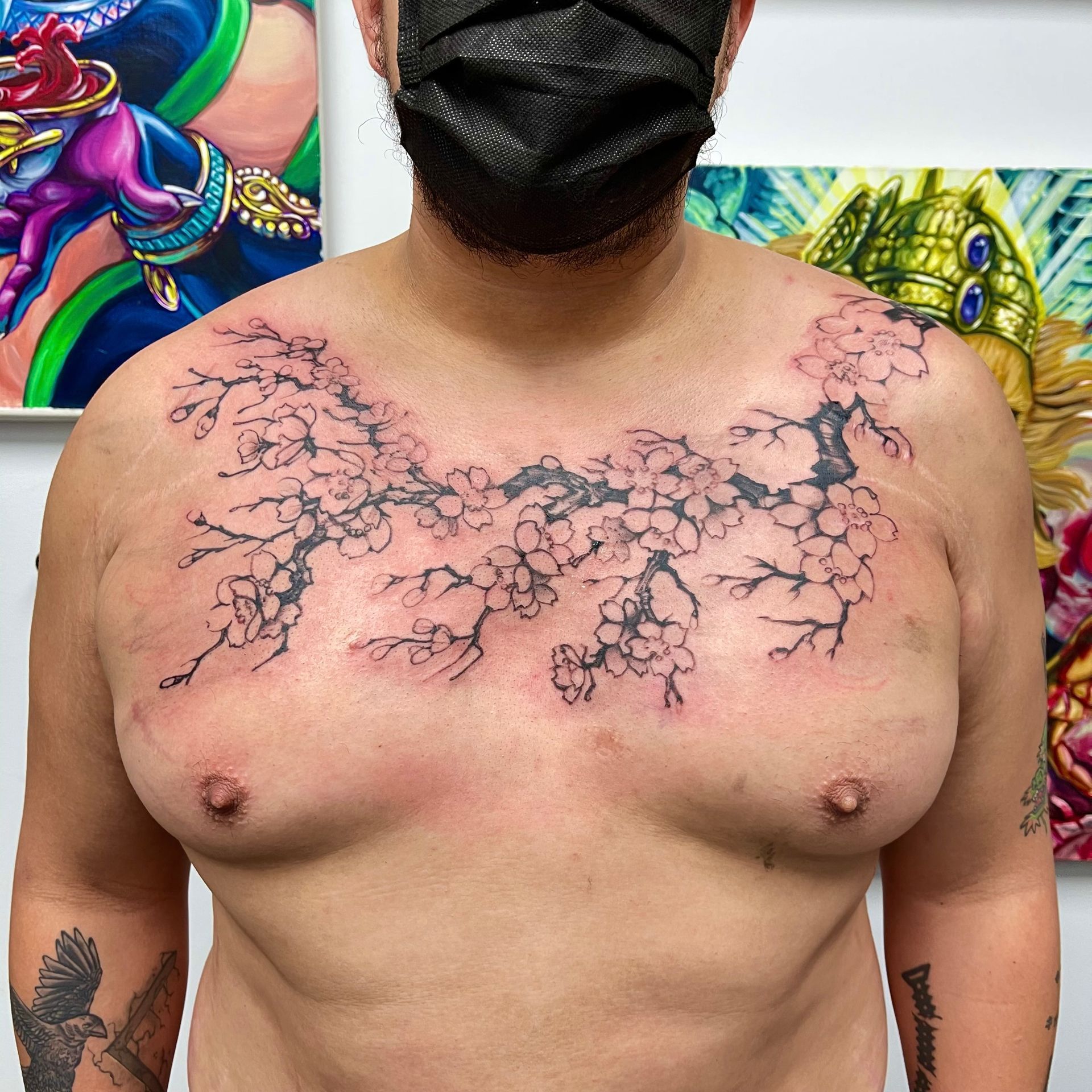 Large cherry blossom tattoo