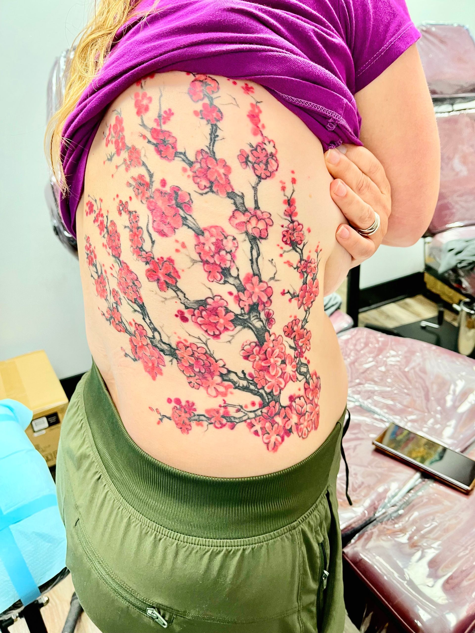 Large cherry blossoms tattoo