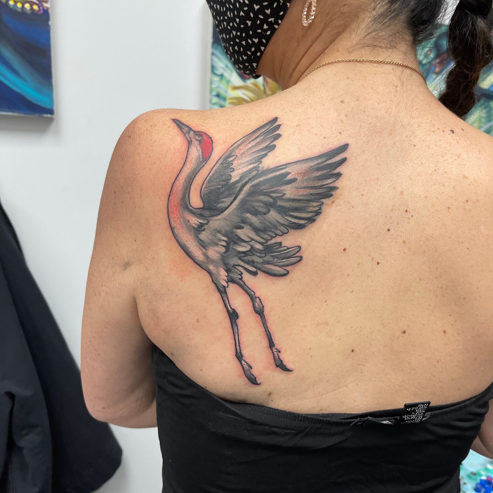 Crane tattoo