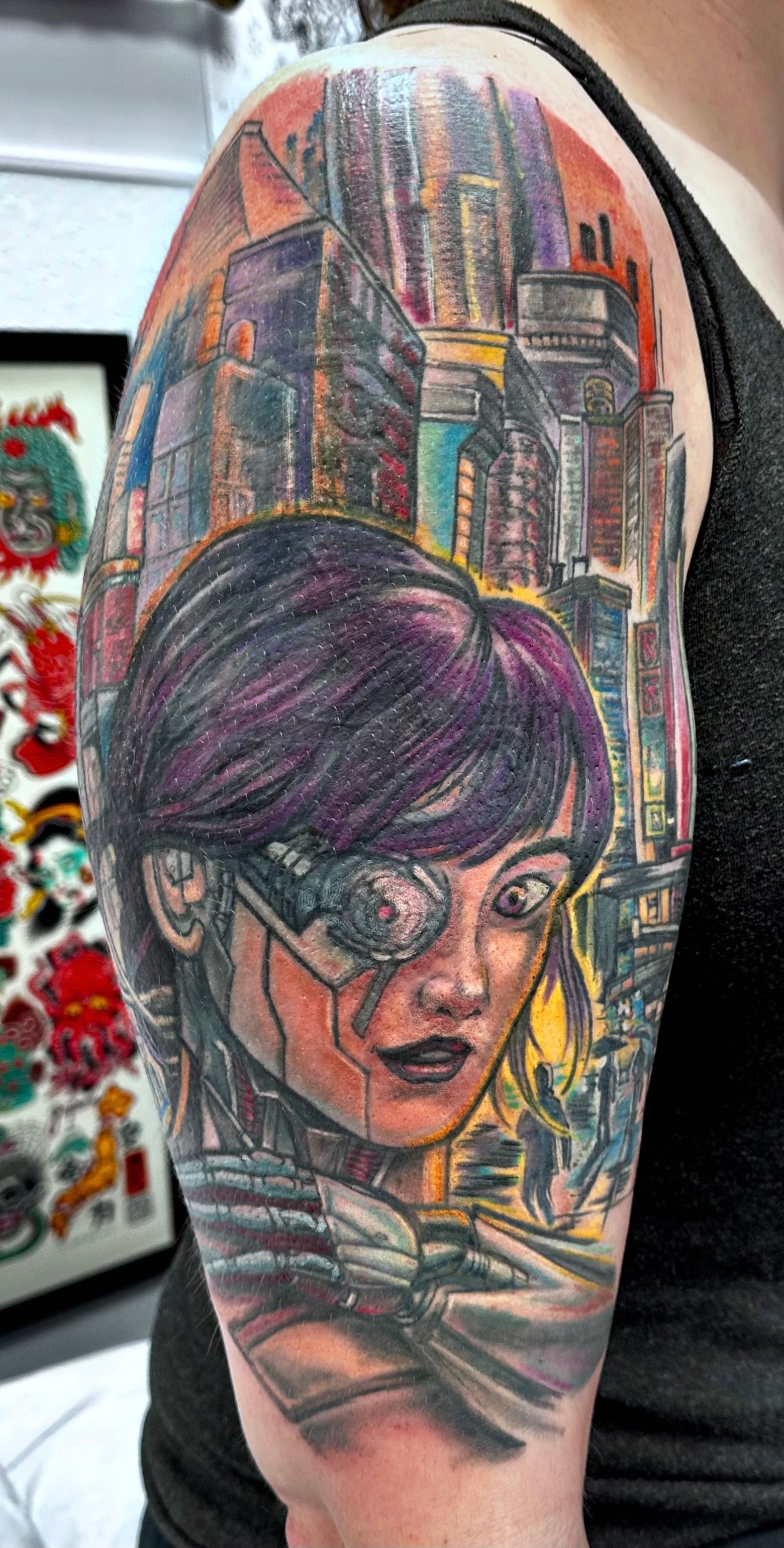 Cyberpunk Woman Tattoo
