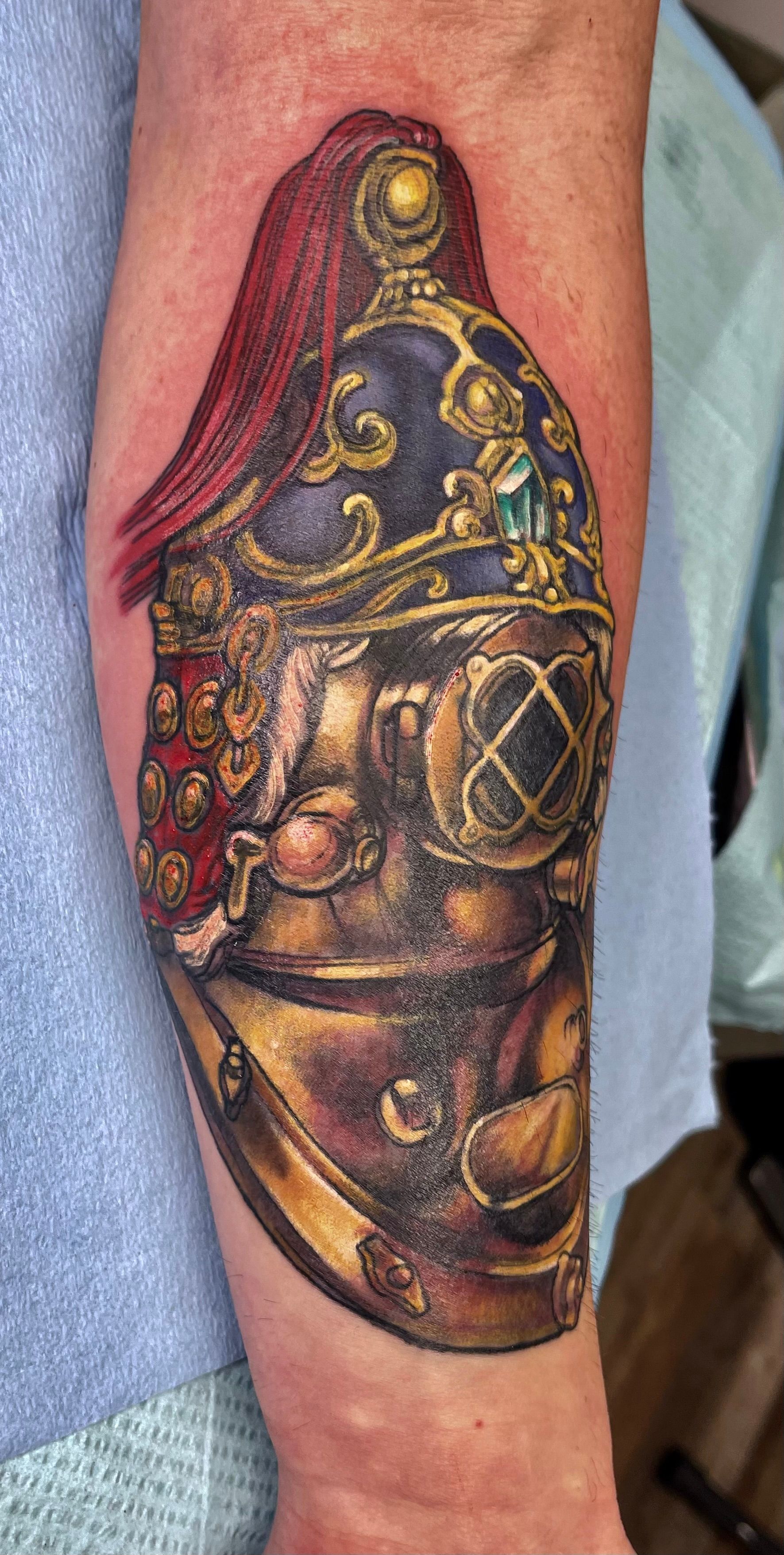 Helmet for a Diver Tattoo