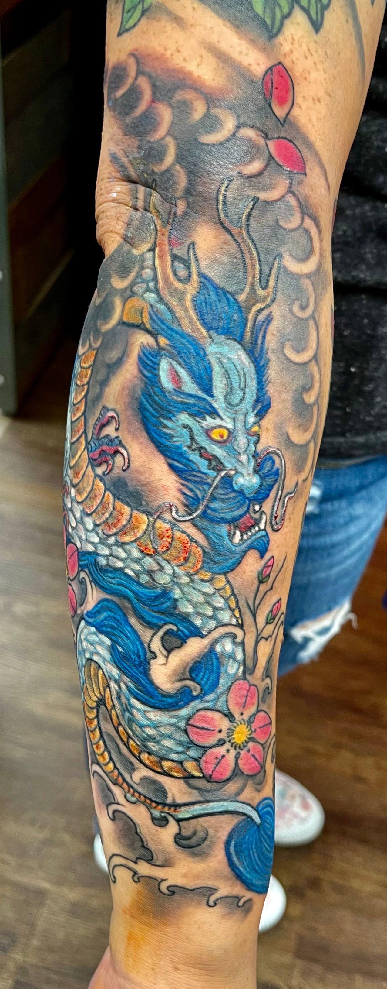 Anime blue dragon tattoo