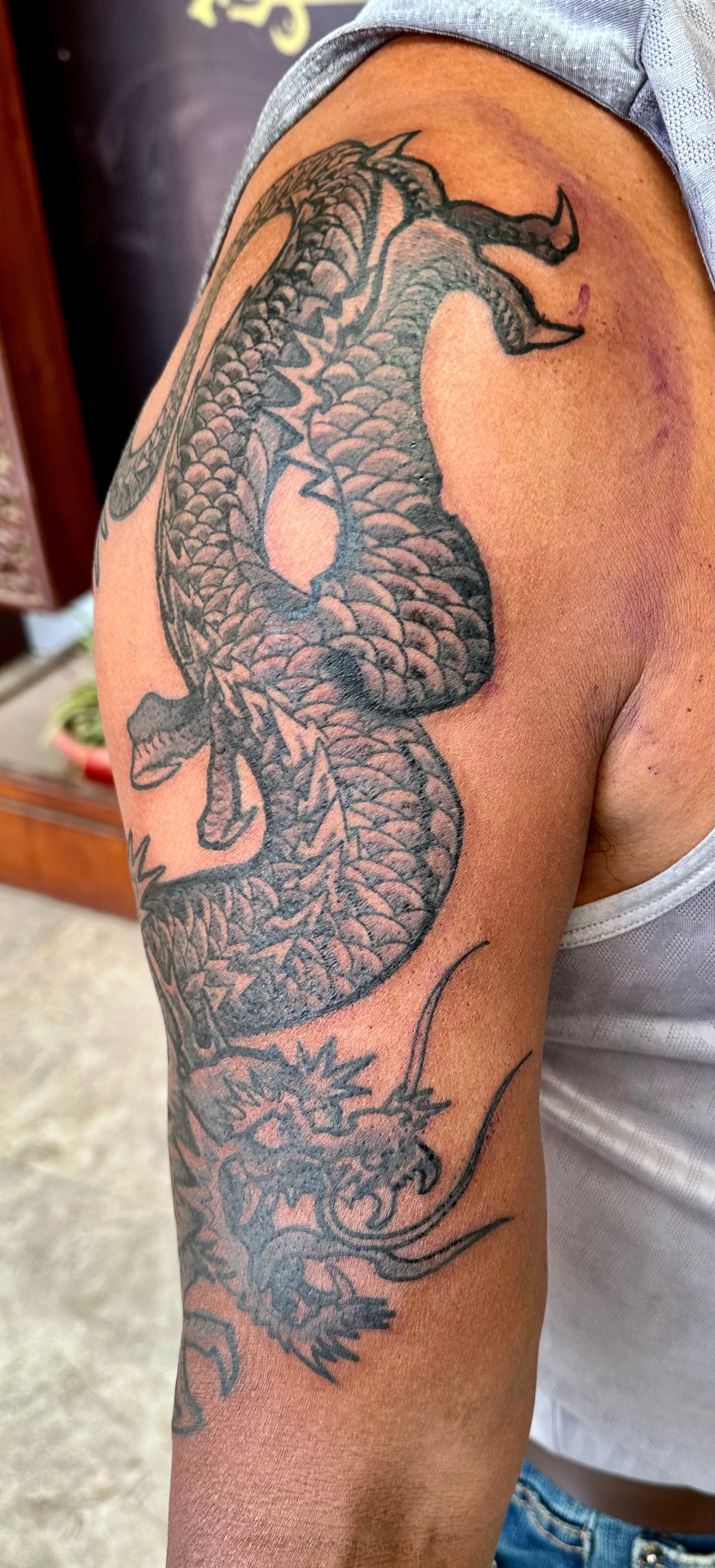 Dragon in Nepal tattoo