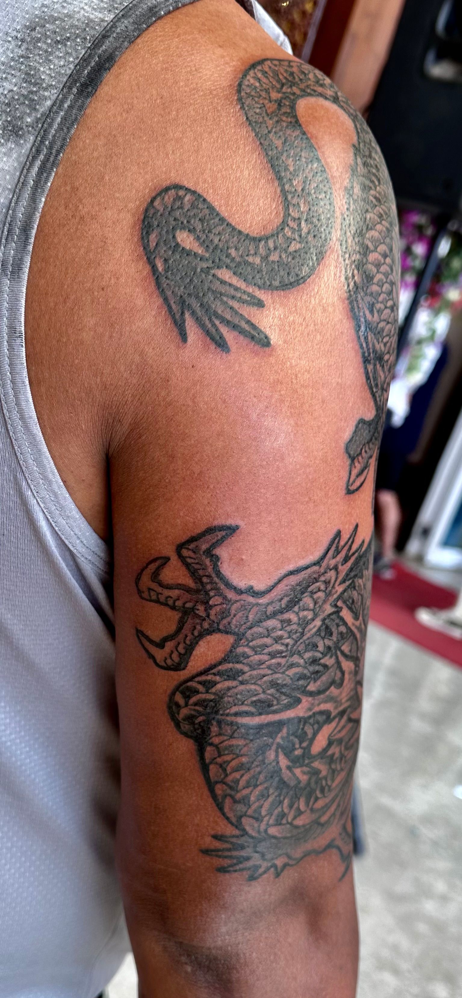Dragon in Nepal tattoo