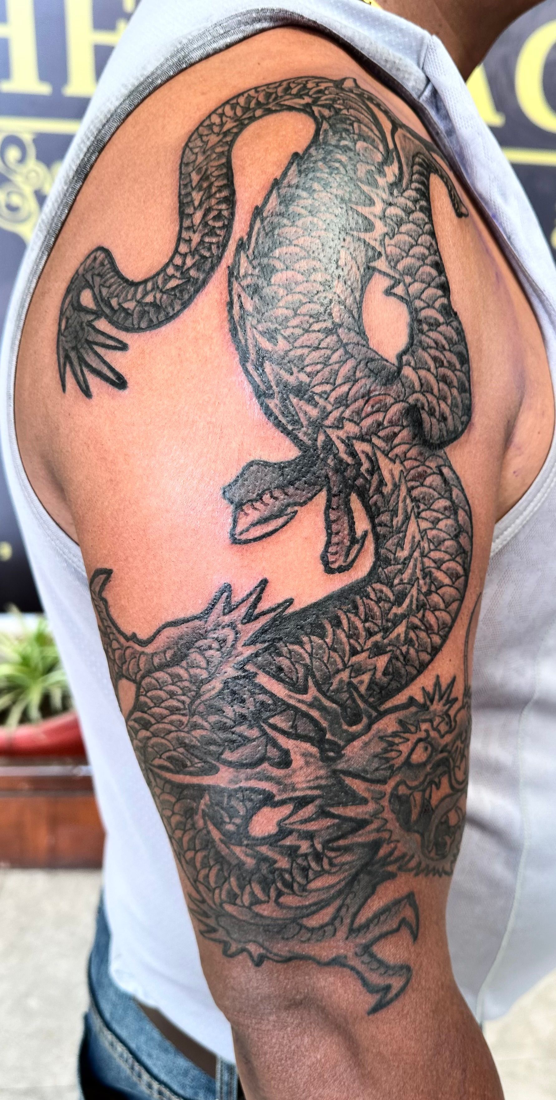Dragon in Nepal tattoo