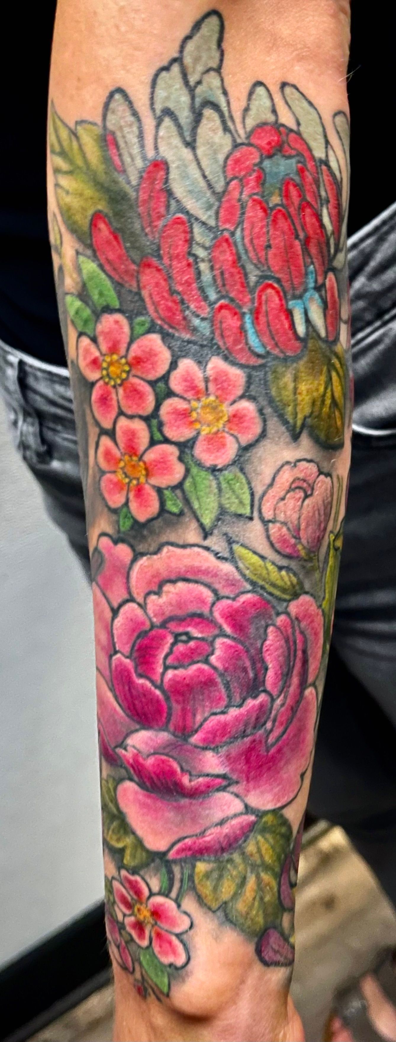 Sleeve Flower Tattoo