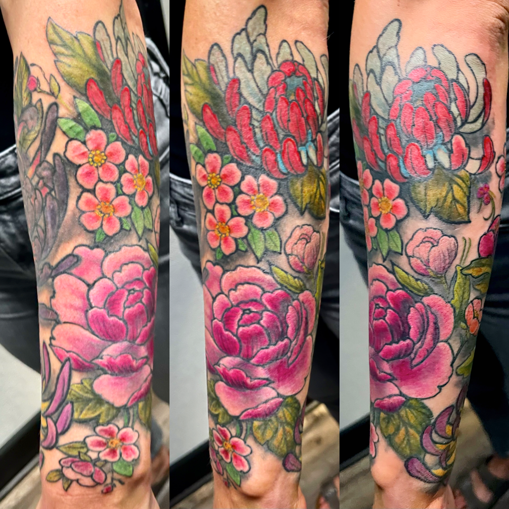 Flower Full Color Tattoo