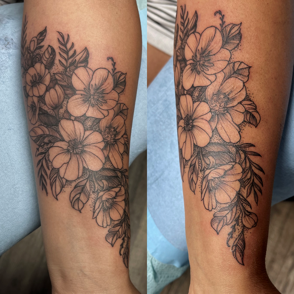 Flowers tattoo on wrist