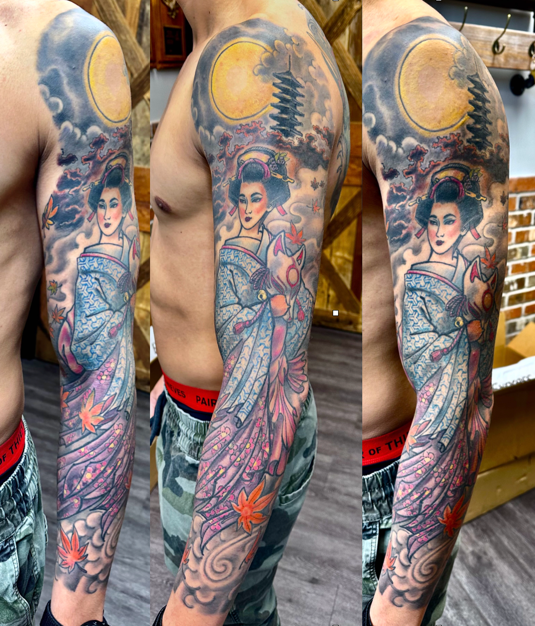 Geisha's Moonlit Elegance tattoo
