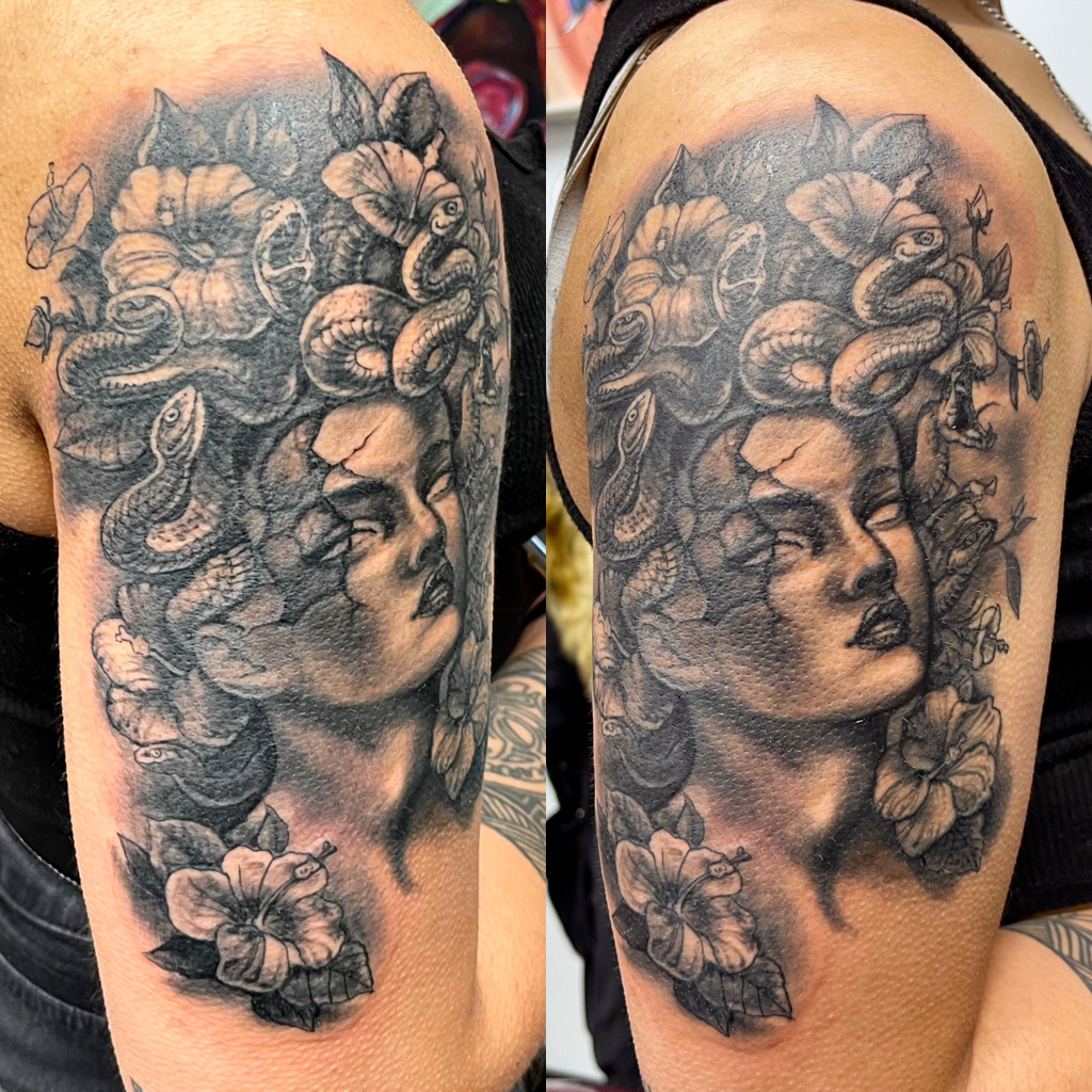 Large Medusa tattoo