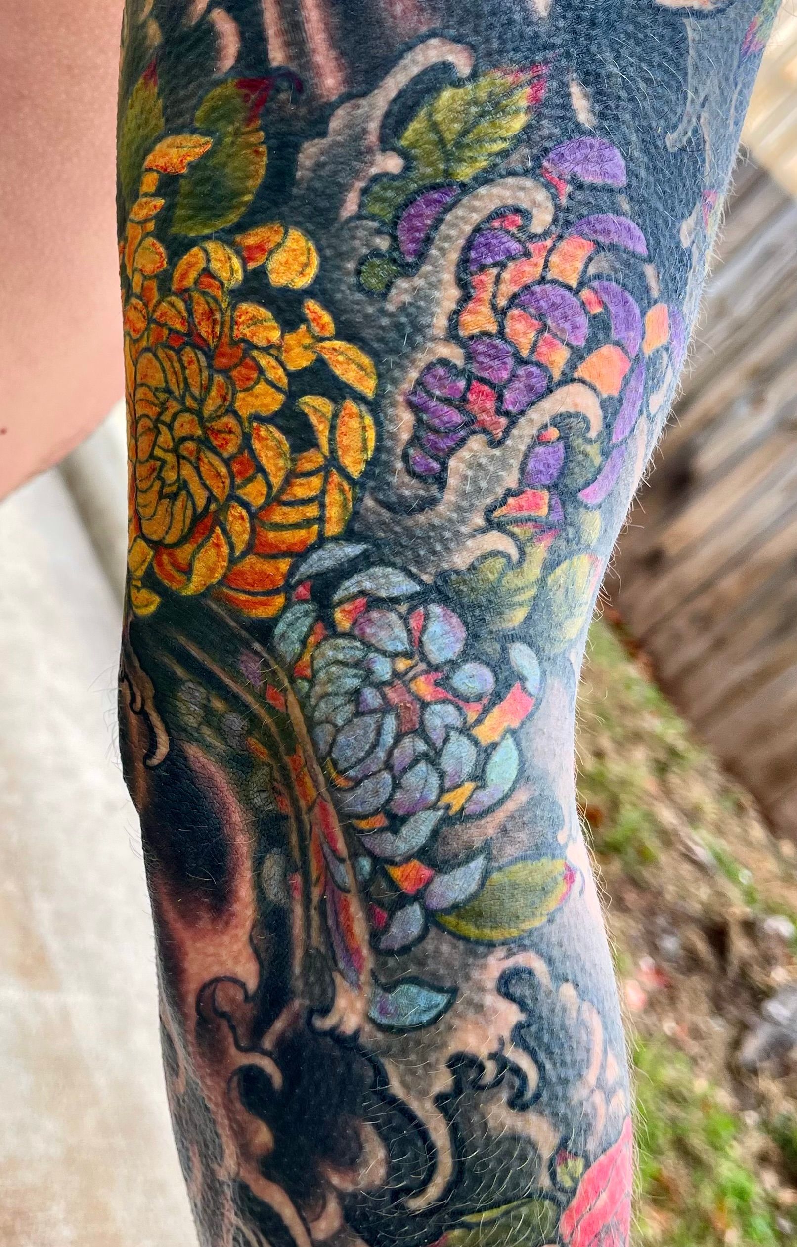 Mums in water tattoo