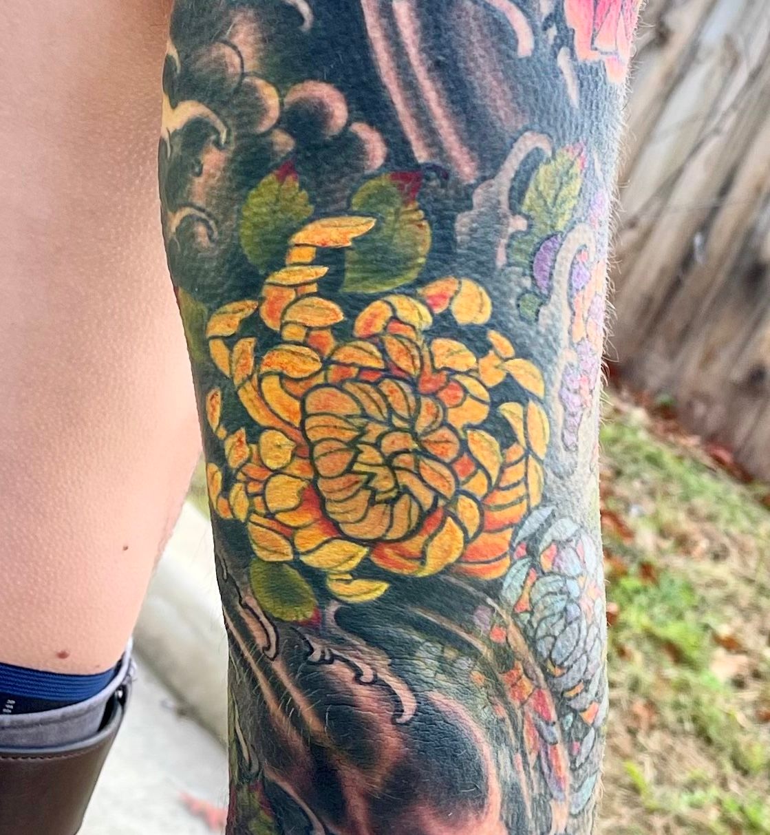 Mums in water tattoo