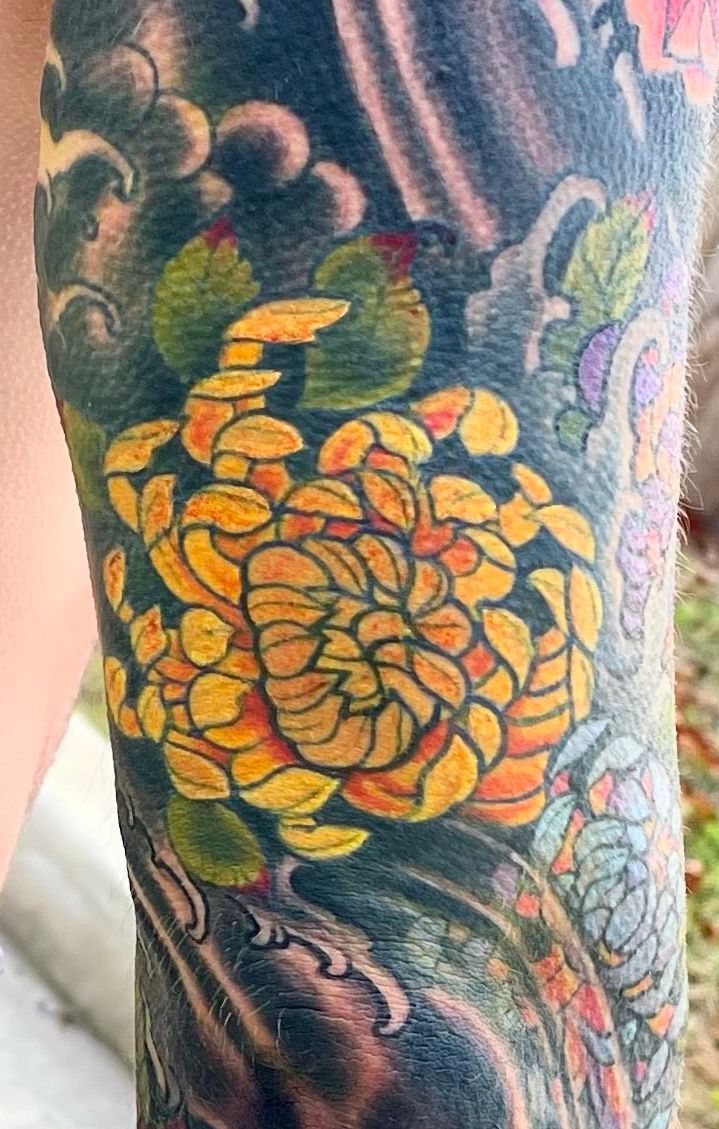 Mums in water tattoo