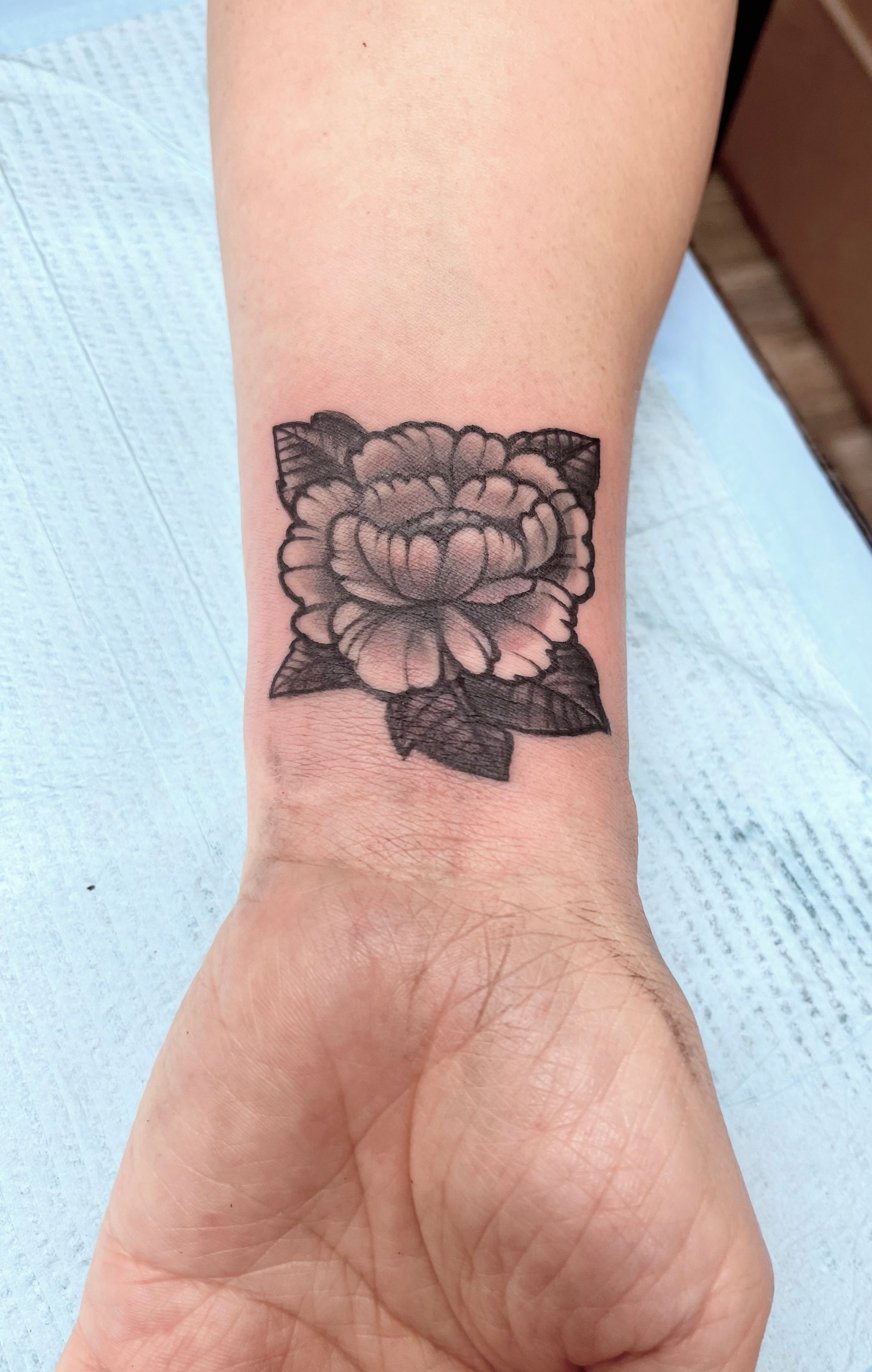 Small Peonie Tattoo