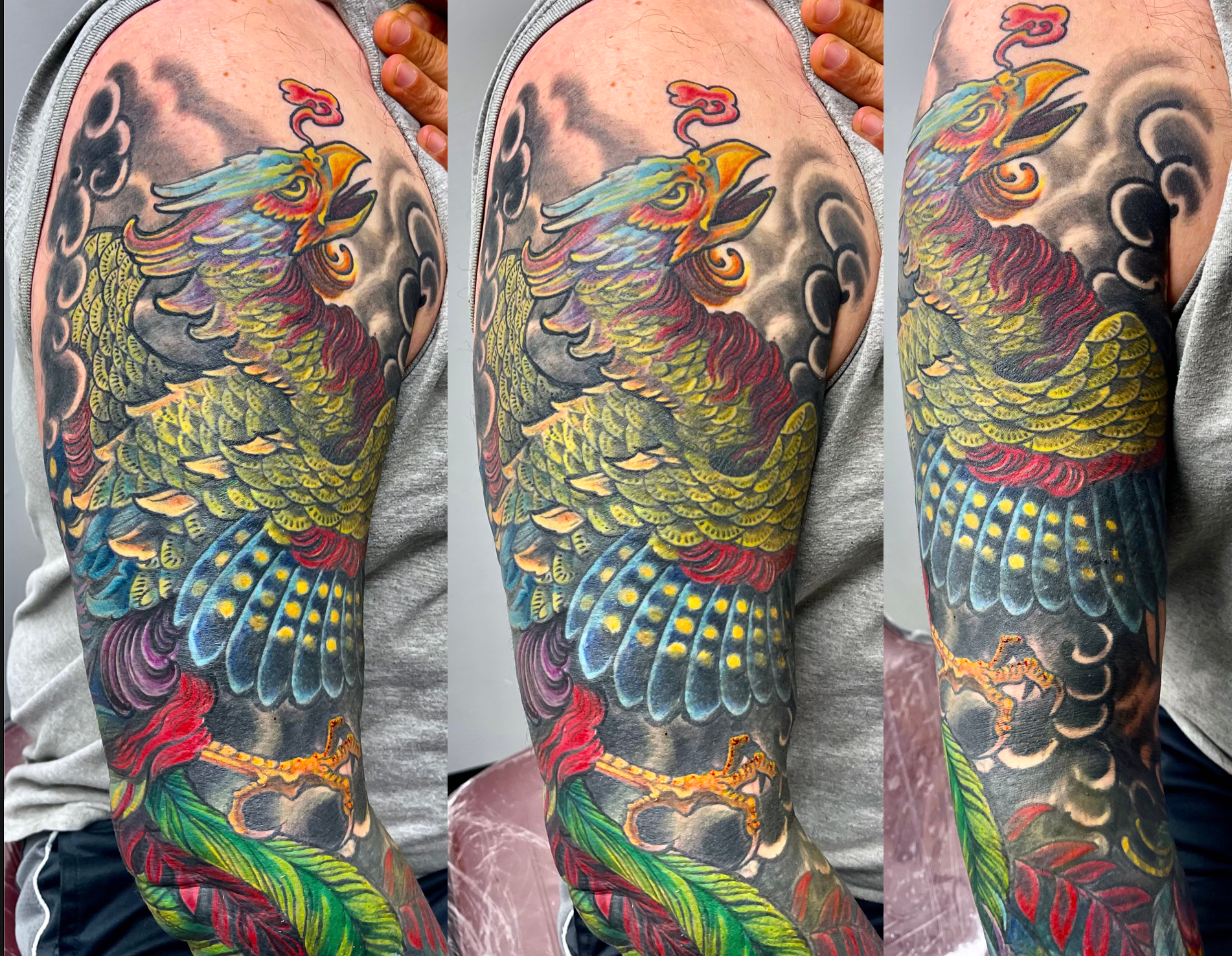 Phoenix full arm tattoo