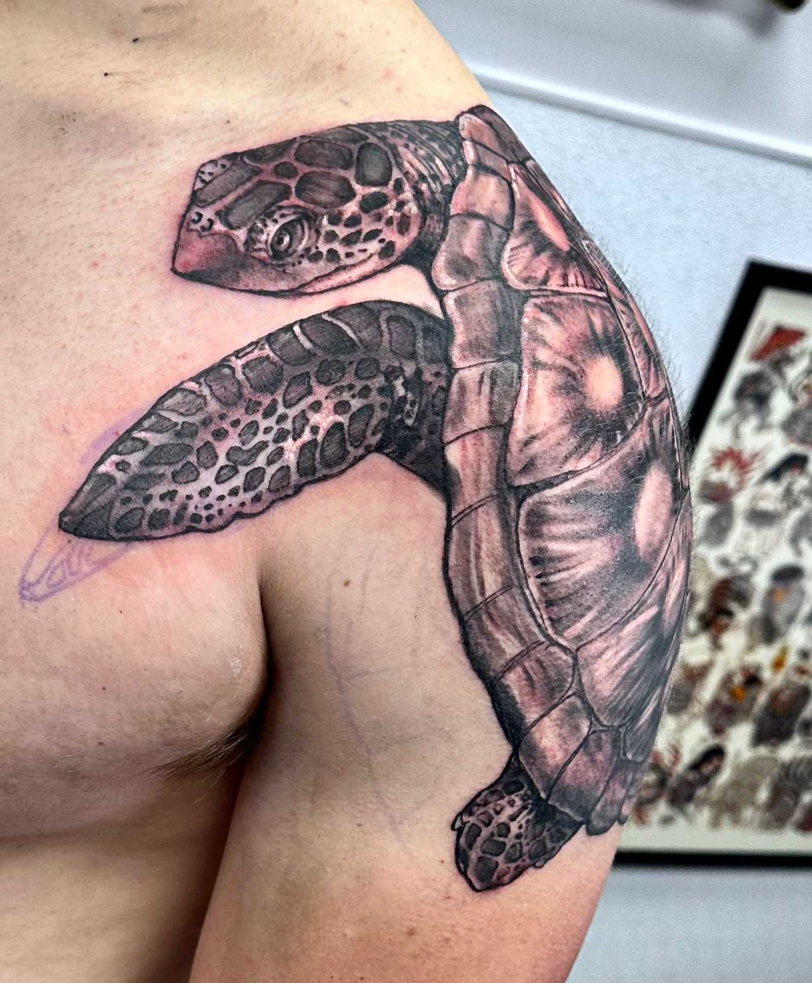 Sea turtle tattoo