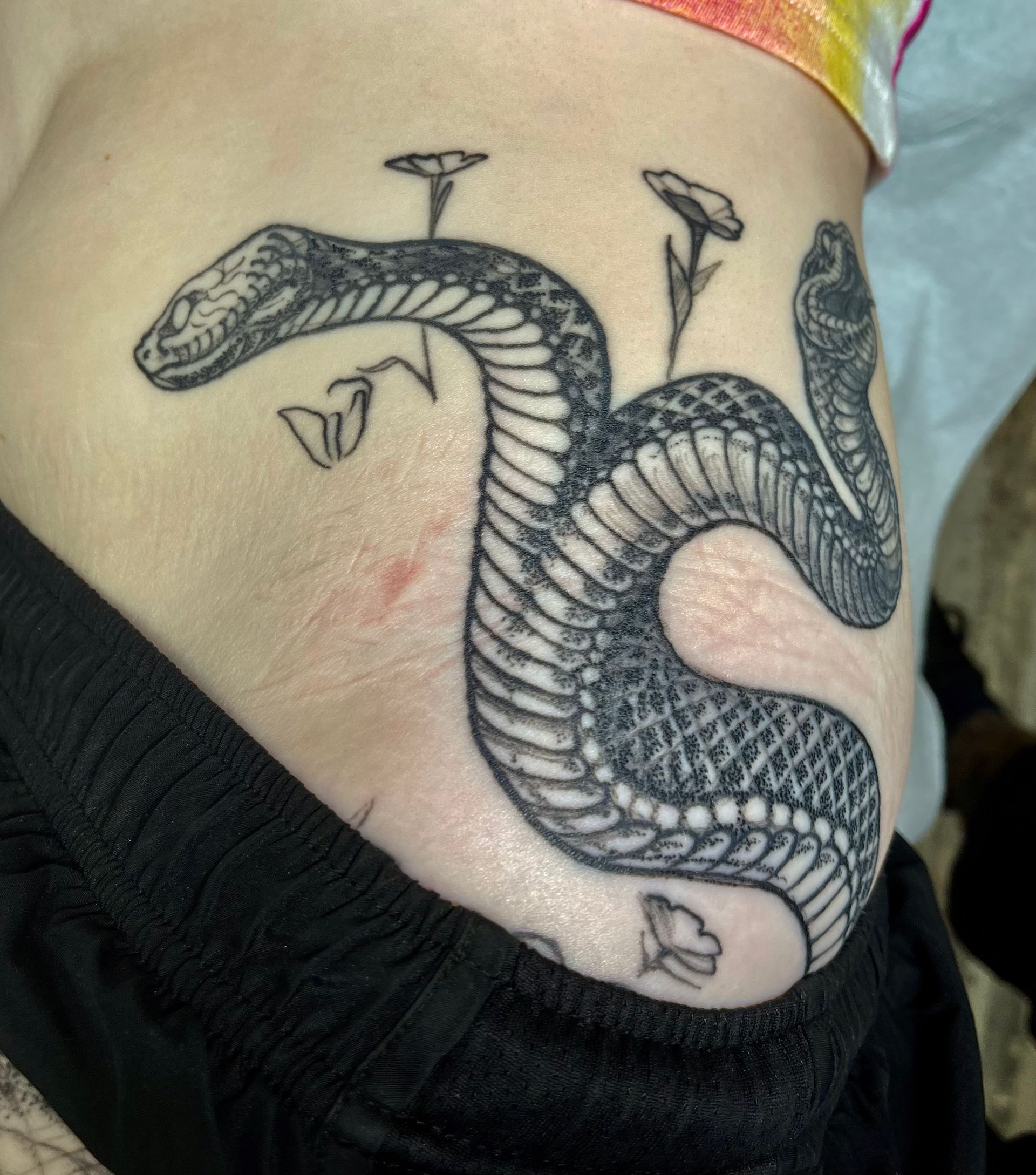 Two headed snake tattoo