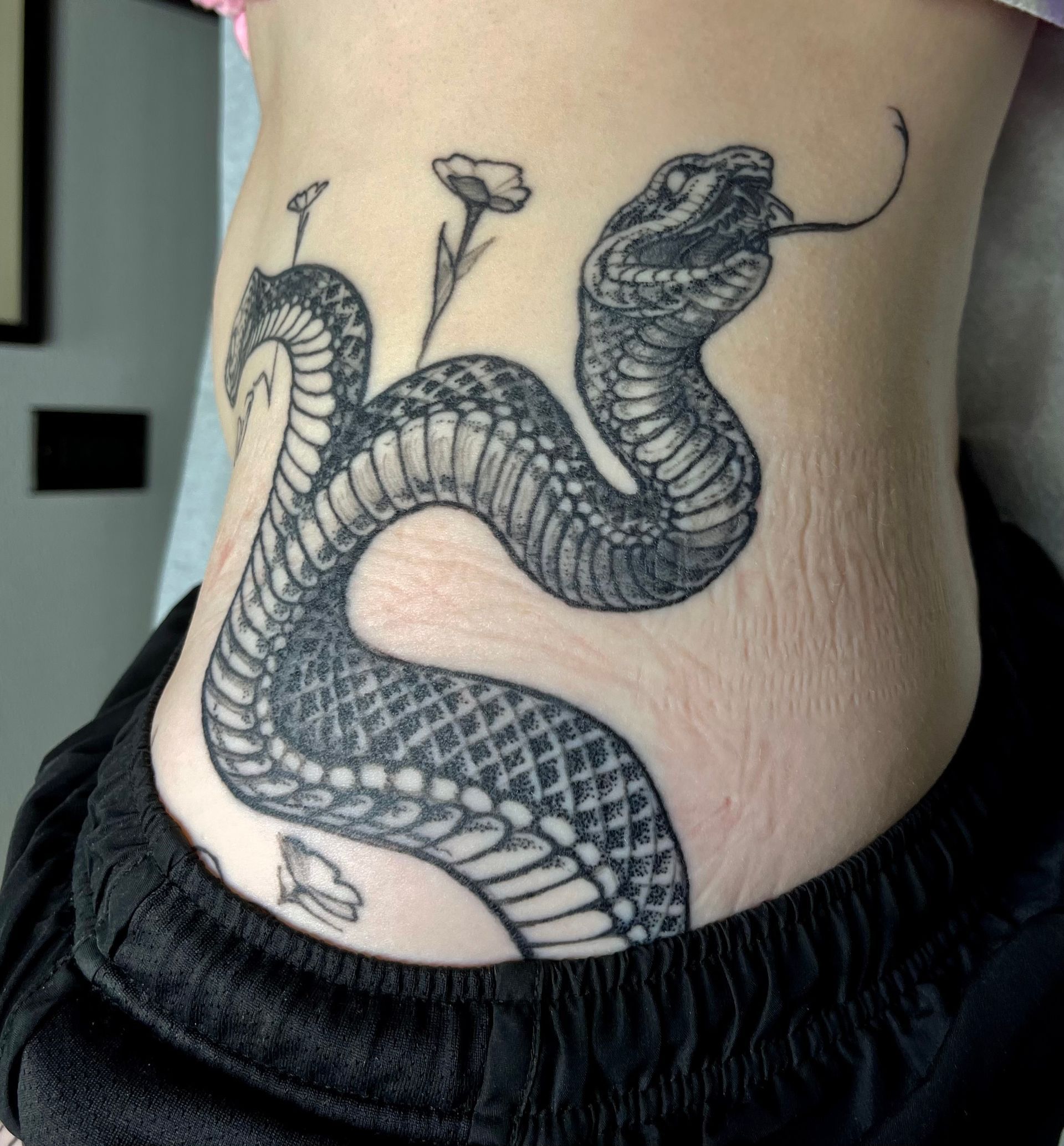 Two headed snake tattoo