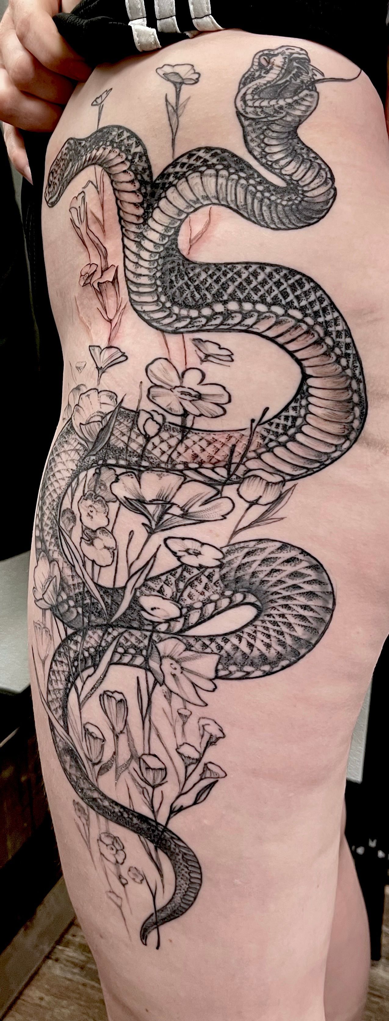 Two headed snake tattoo