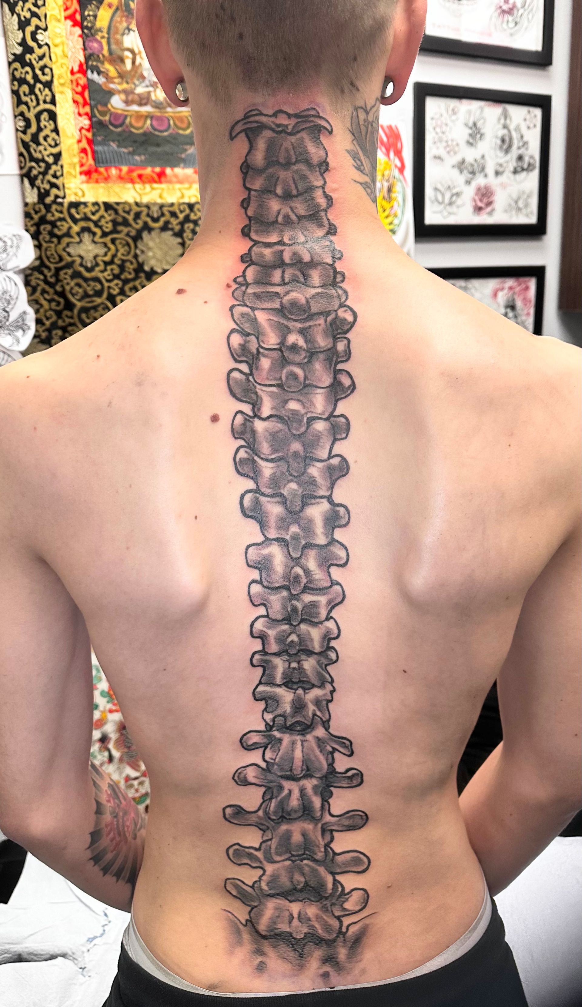 Spine tattoo