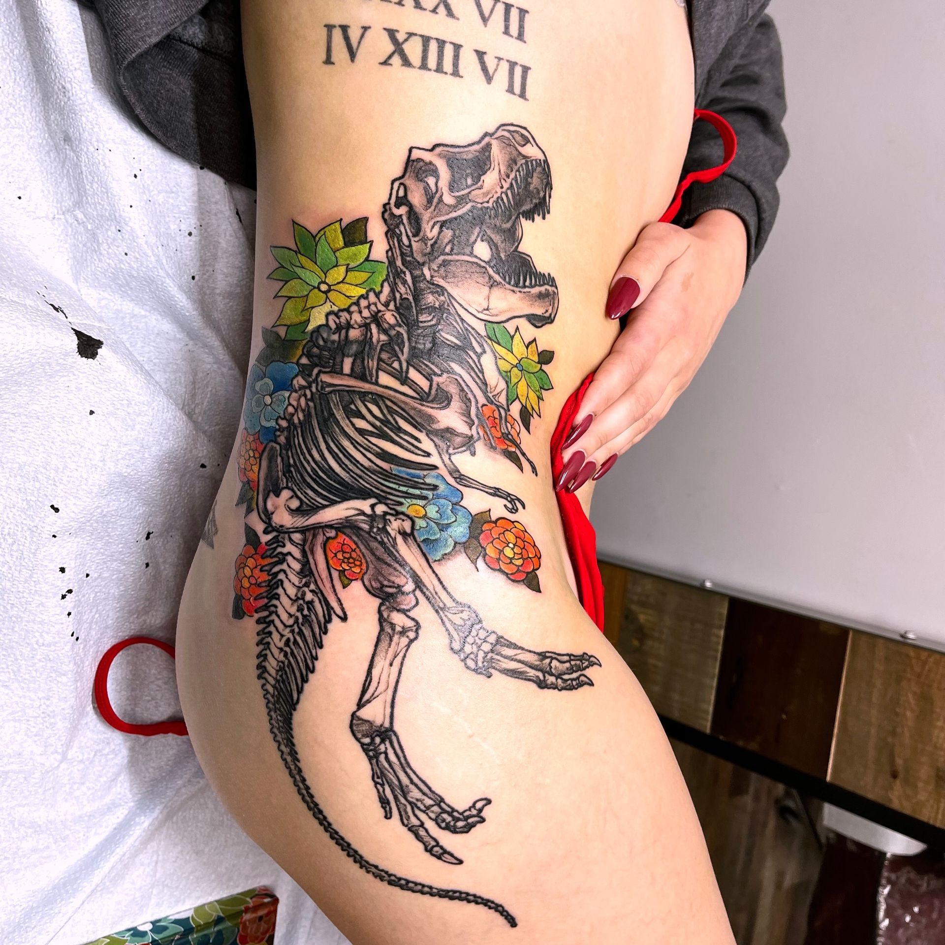 TRex on Flank Tattoo