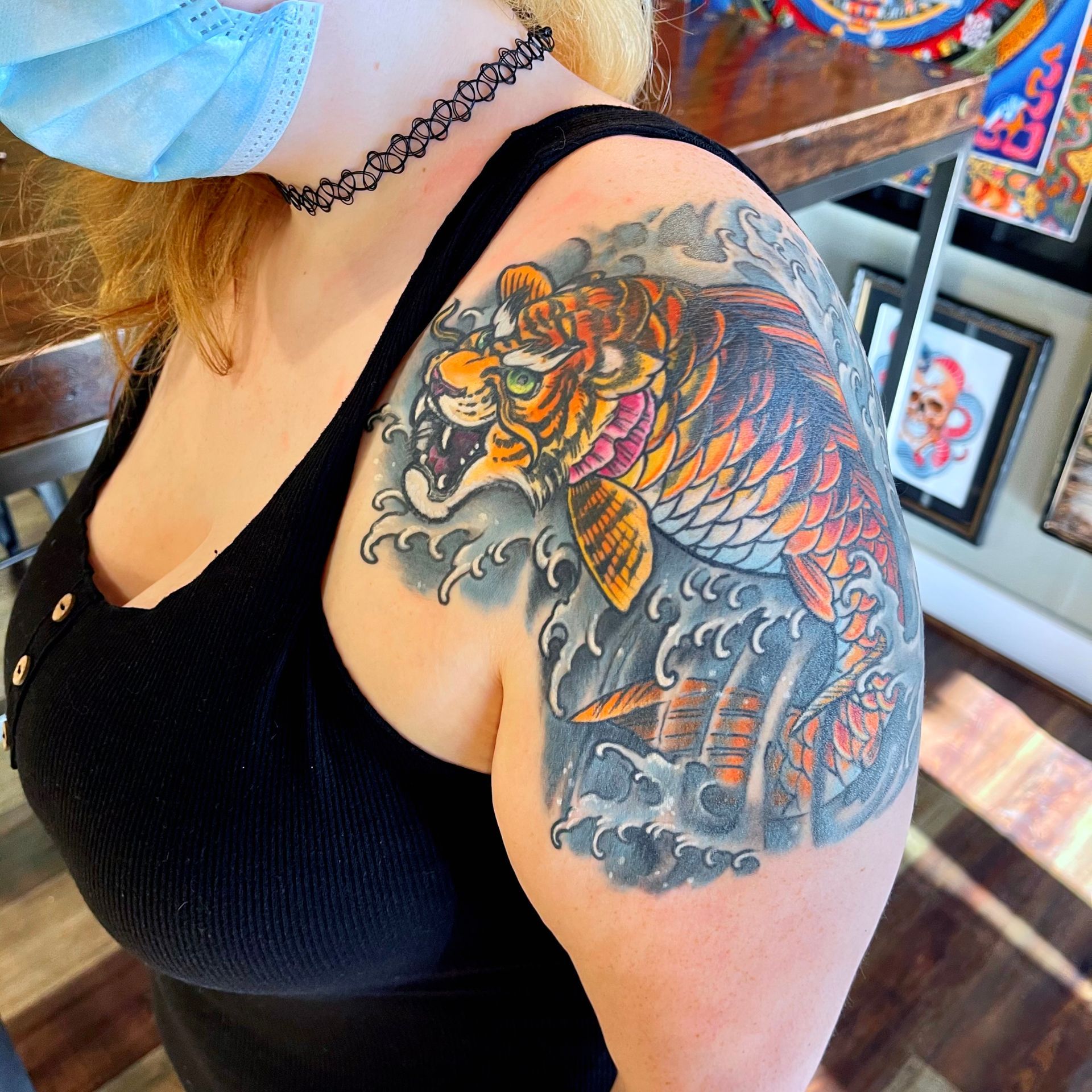 Tiger koi tattoo