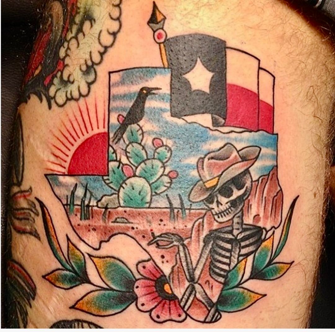 Texas Large Scale Tattoo