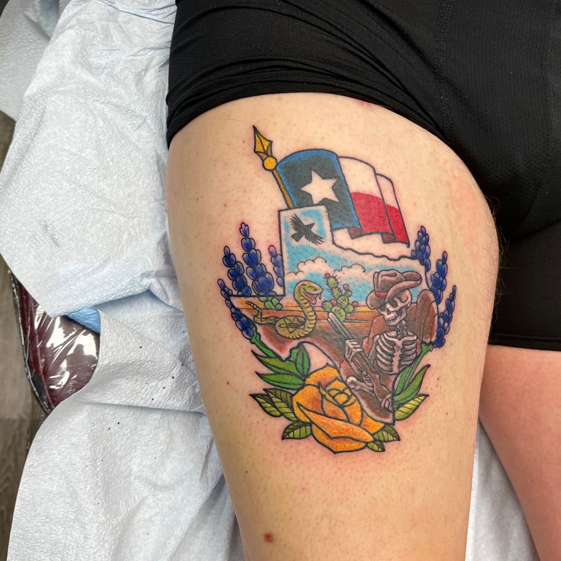 Texas Themed Tattoo
