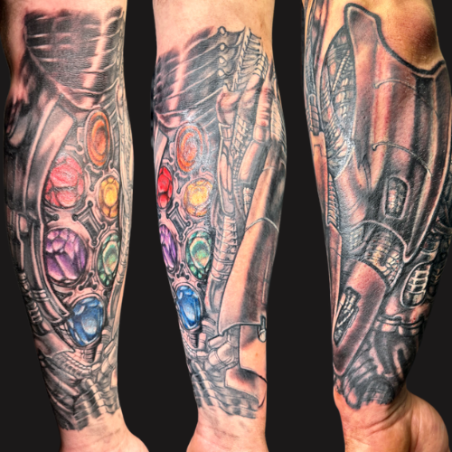 Half Sleeve Transformer Tattoo