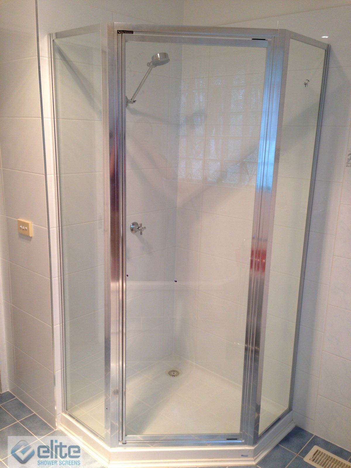 Fully Framed Pivot Showerscreens Melbourne Sunshine