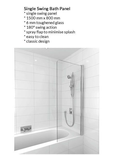 Single Swing Bath Panel