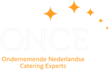 ONCF-logo met oranje sterren en de slogan “Ondernemende Nederlandse Catering Experts”