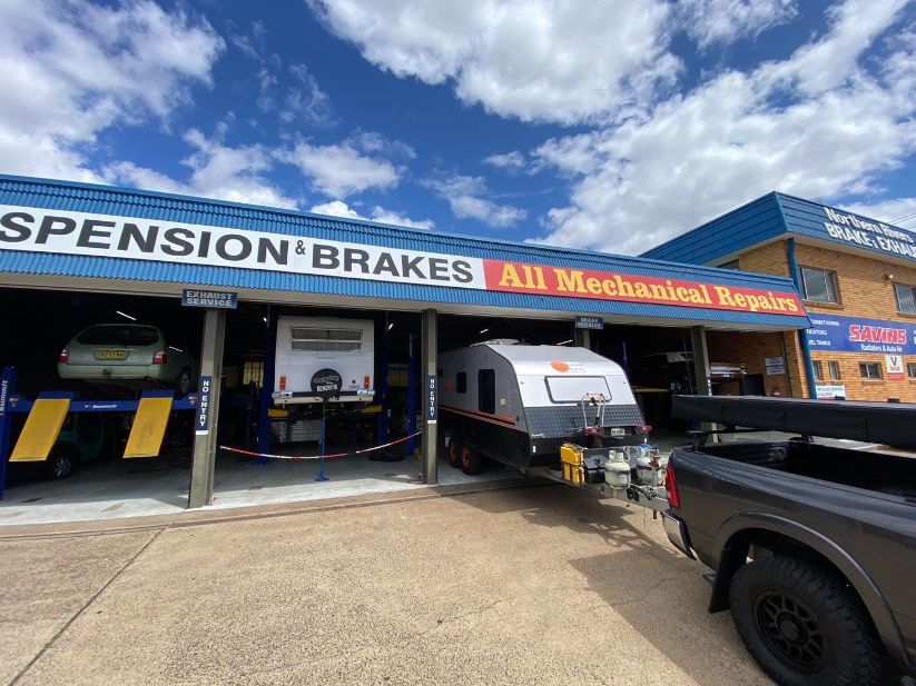 A Truck is Parked in Front of a Garage — Savins Radiator Service In Lismore, NSW