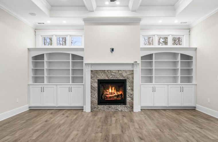Beautiful fireplace and mantle by swallows developers